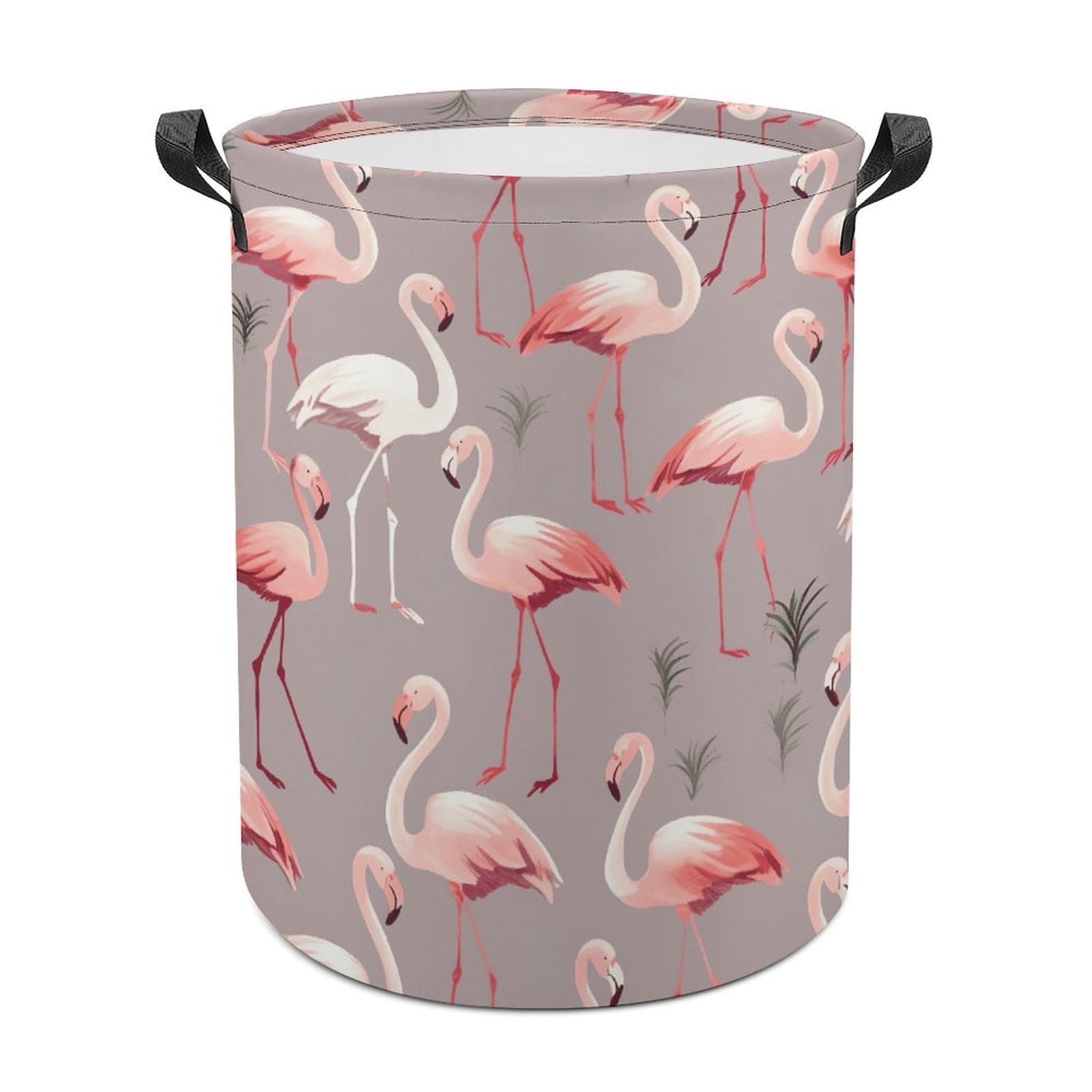Pink Flamingo Pattern Laundry Basket Large Foldable Laundry Hamper Waterproof Clothes Hamper with Handles Durable Dirty Clothes Storage Bucket for Bedroom Bathroom Laundry Room
