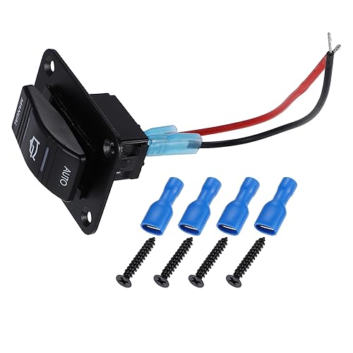 Panel de interruptor de bomba de sentina basculante de 3 vías 20A 4 pines con luz LED  parte delantera  para coche, barco, camiones, plástico