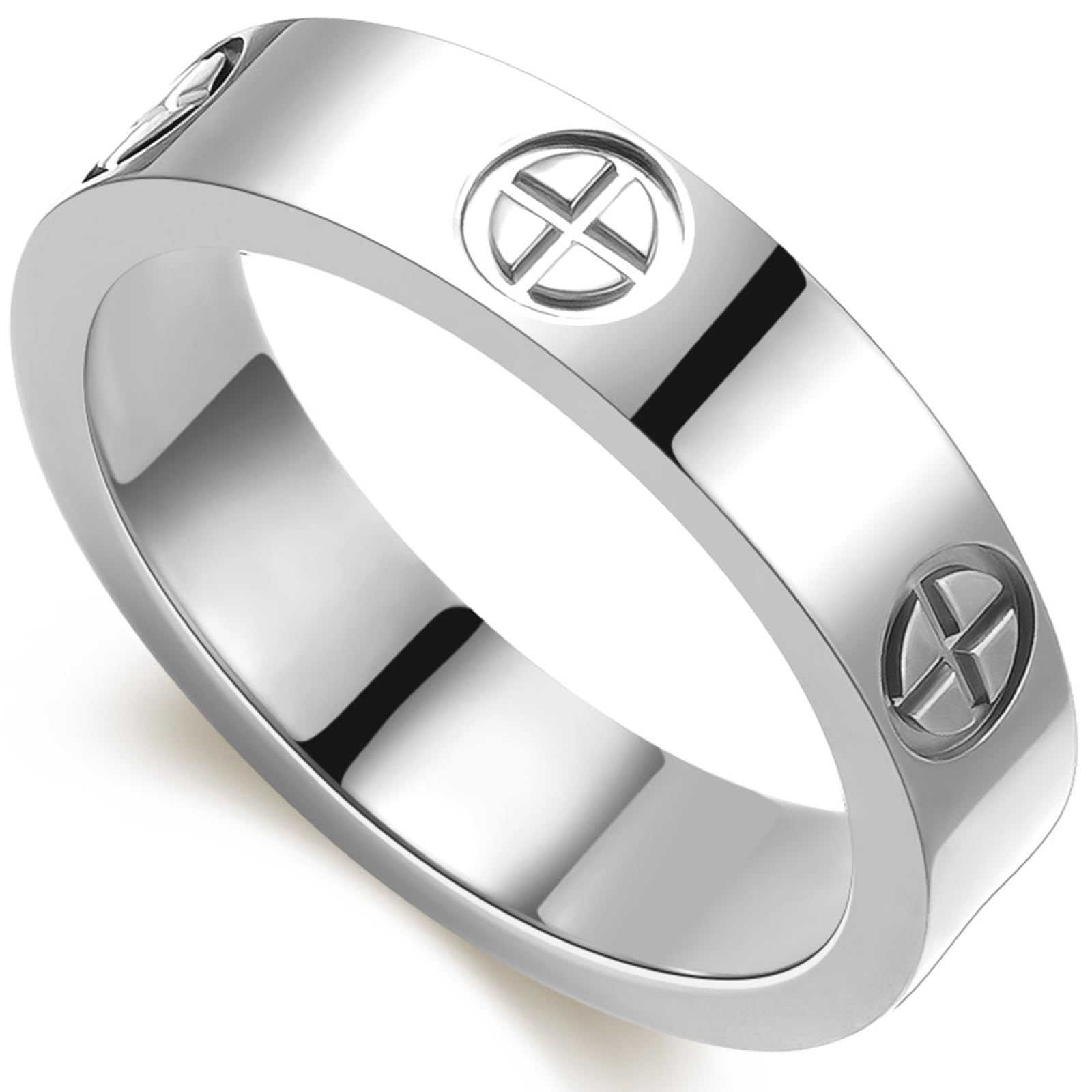 PDWZNBA Love Friendship Ring 18K Gold-Plated Stainless Steel Promise Ring Wedding Band Jewelry Birthday Gifts for Women