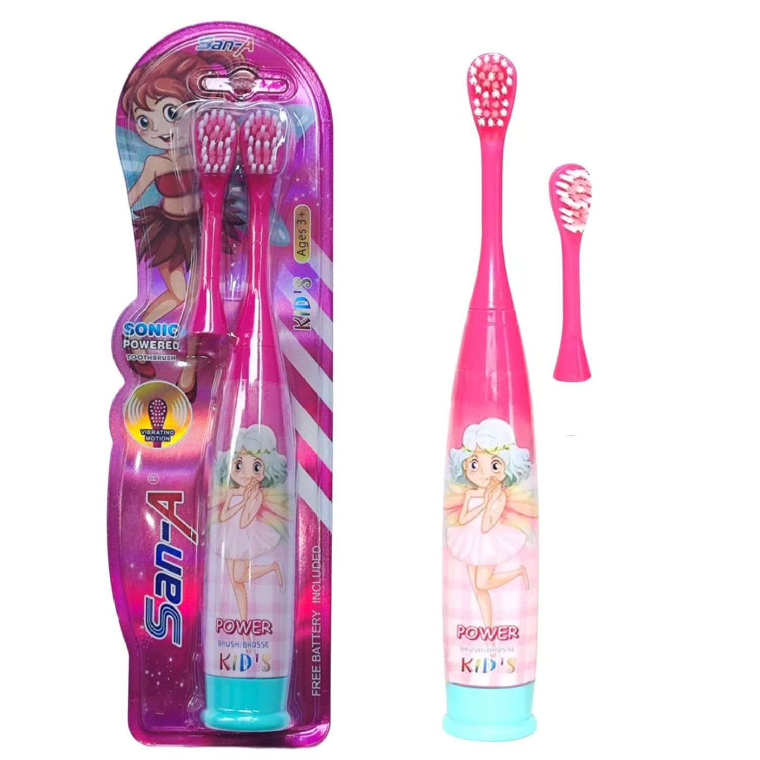 See full amazon price history chart for ARTLABEL Battery Powered Vibrating Motion Toddlers Toothbrushes,Electric Toothbrush With Extra Soft Bristles Brush Head For 3+ Years Kids(Battery Included,Pink), 1 count ARTLABEL Battery Powered Vibrating Motion Toddlers Toothbrushes,Electric Toothbrush With Extra Soft Bristles Brush Head For 3+ Years Kids(Battery Included,Pink), 1 count (B0D548GFPS) Amazon Price History, Amazon Price Tracker