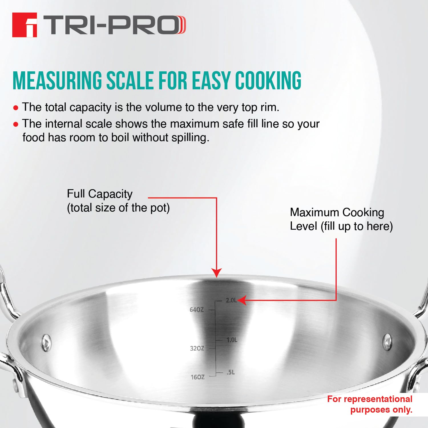 BERGNER TriPro Tri-Ply Stainless Steel 26cm (3L) Sautepan/Deep Frypan with Stainless Steel Lid Ergonomic Stay Cool Handle Fast and Even Heating Less Oil Use - Induction and Gas Stove Ready 3