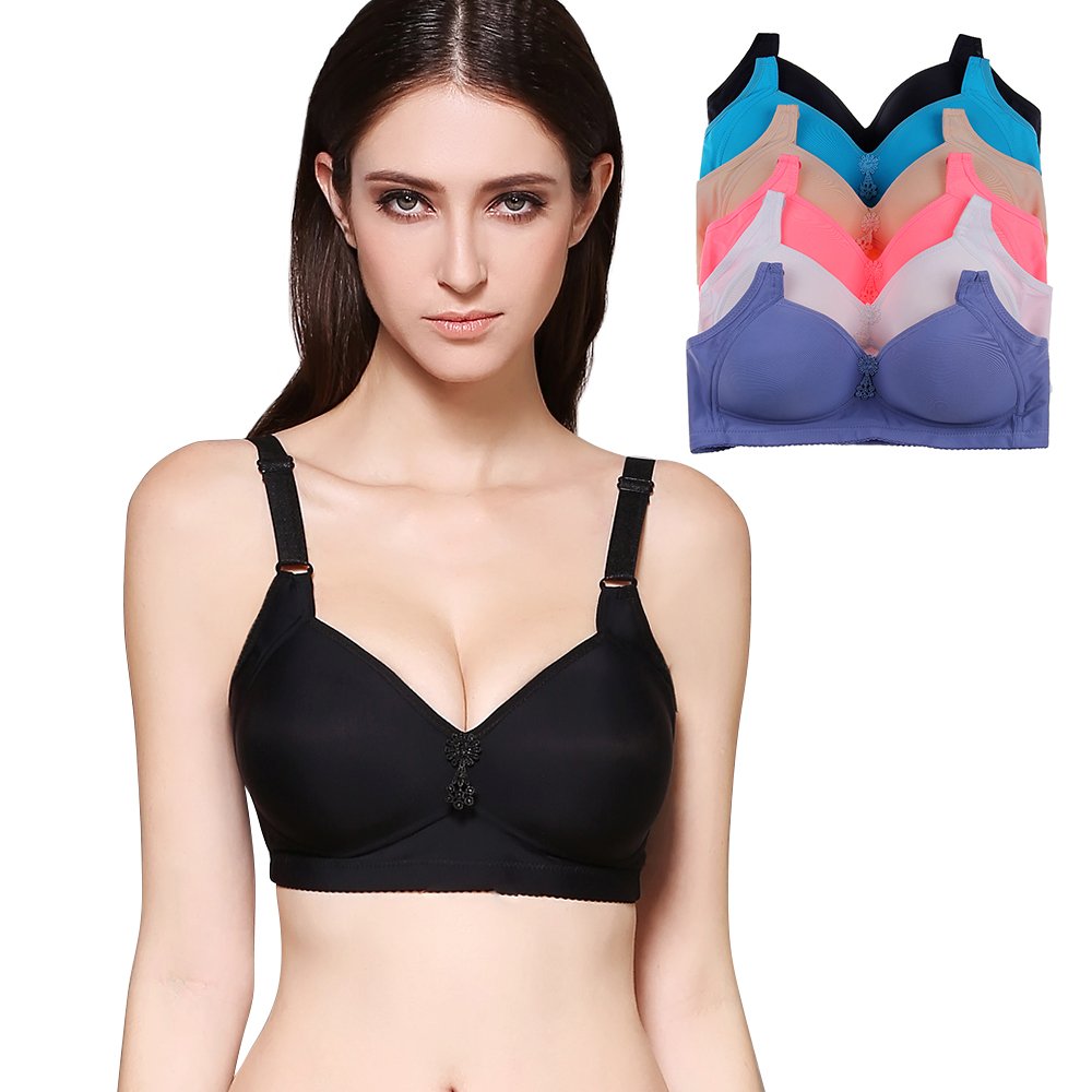 Bras for Women Push Up Bras Everyday Bra Pack of 6 Brassiere Setssiere Set
