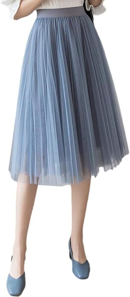 Amazon フィオリア チュールスカート プリーツスカート Aラインスカート フレアスカート シフォン シンプル レース 裏地付き 春 夏 チュチュ 膝丈 Fr03 スカート 通販