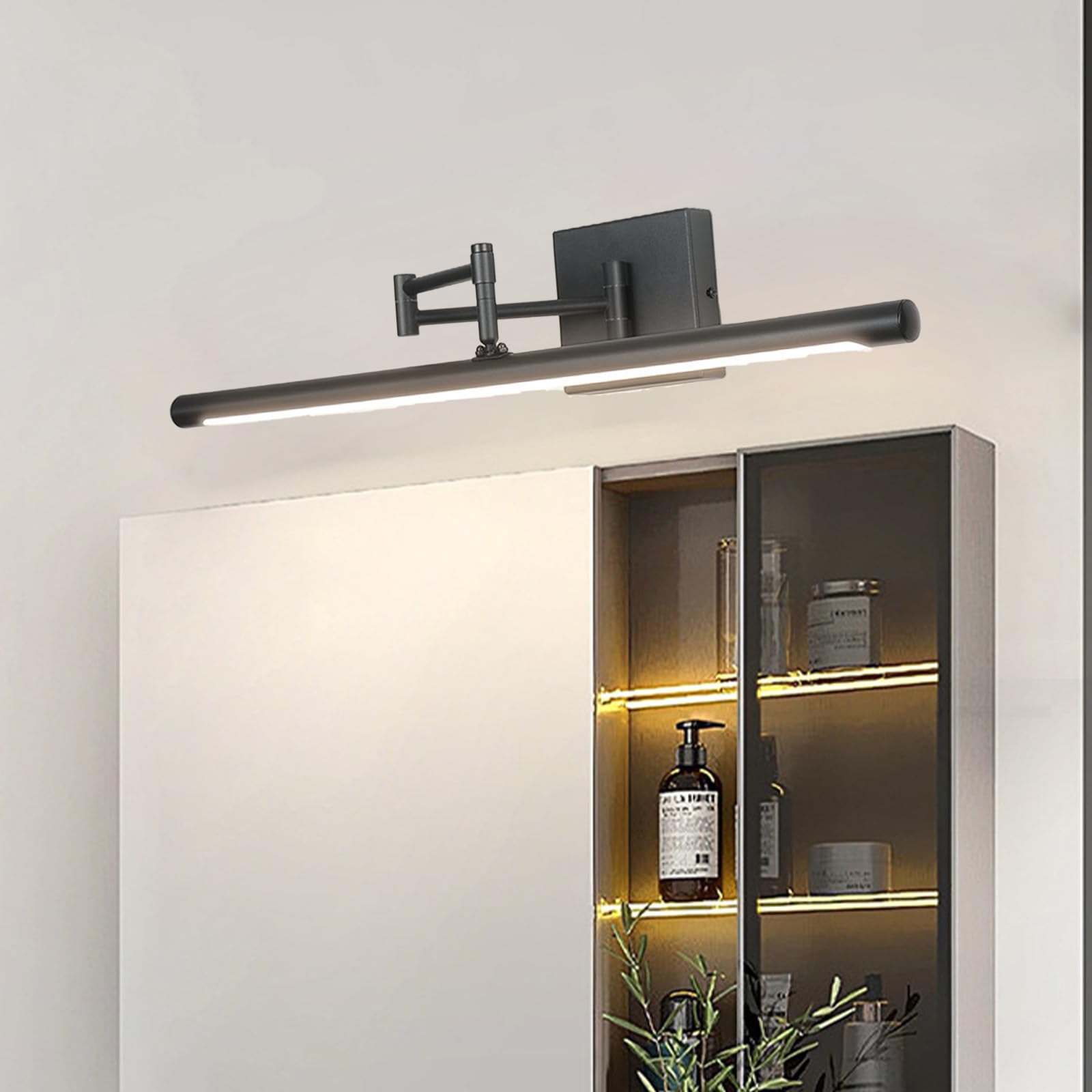 Lustro łazienkowe LED, kinkiet, składane, obrotowe lampy, chowane, regulowane kinkiety, nowoczesne, wodoodporne kinkiety do wnętrz, oświetlenie do salonu