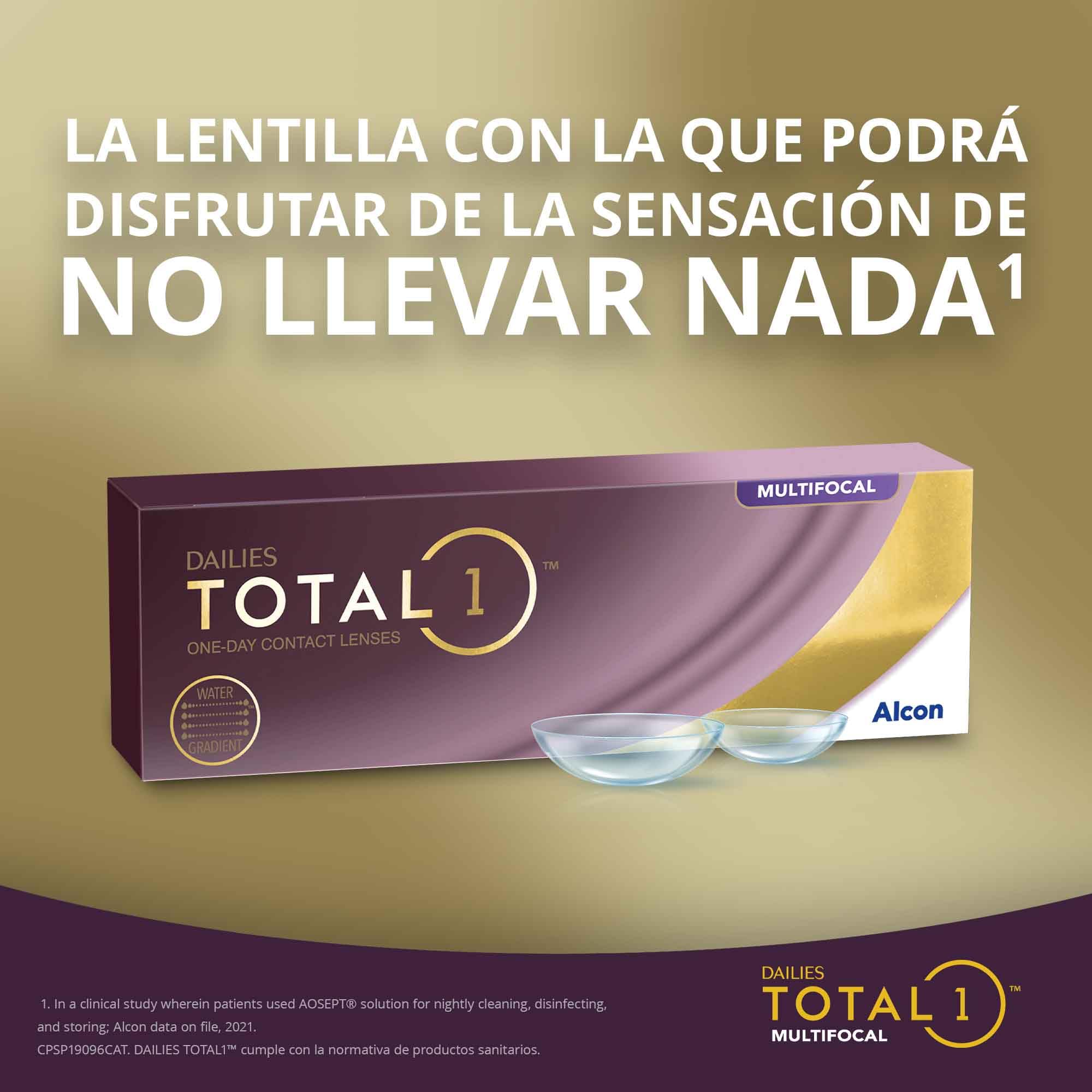 Dailies Total 1 Multifocal - -3.25, 8.50 mm, 0.10 mm, Caja de 30 Lentes, Alta, 14.10 mm