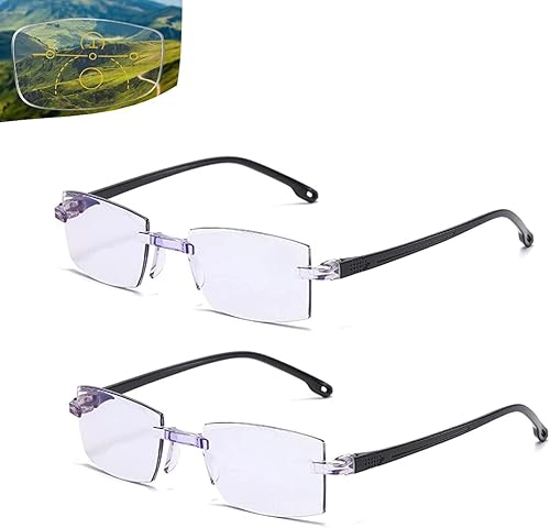 Miniatura 1 de Clarkod Sapphire - Gafas de lectura de alta dureza anti-azul, progresivas lejanas y cercanas de doble uso, gafas presbíopicas