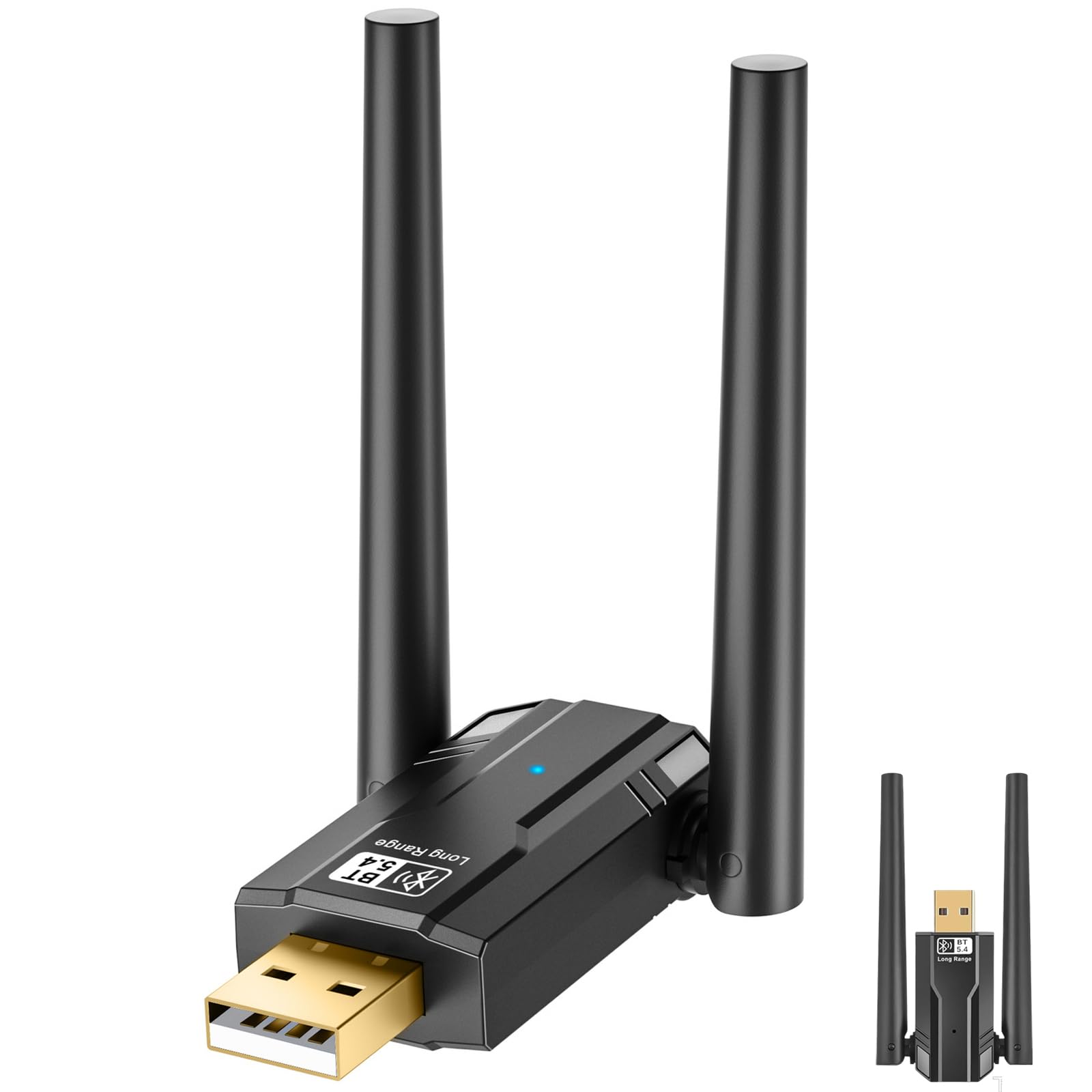 Binnan 150M Ricevitore Bluetooth, Adattatore Bluetooth 5.4 USB, Scheda Bluetooth Dongle Compatibile con WIN7/8.1/10/11, Adatto per Tastiera Mouse con Cuffia per PC Notebook