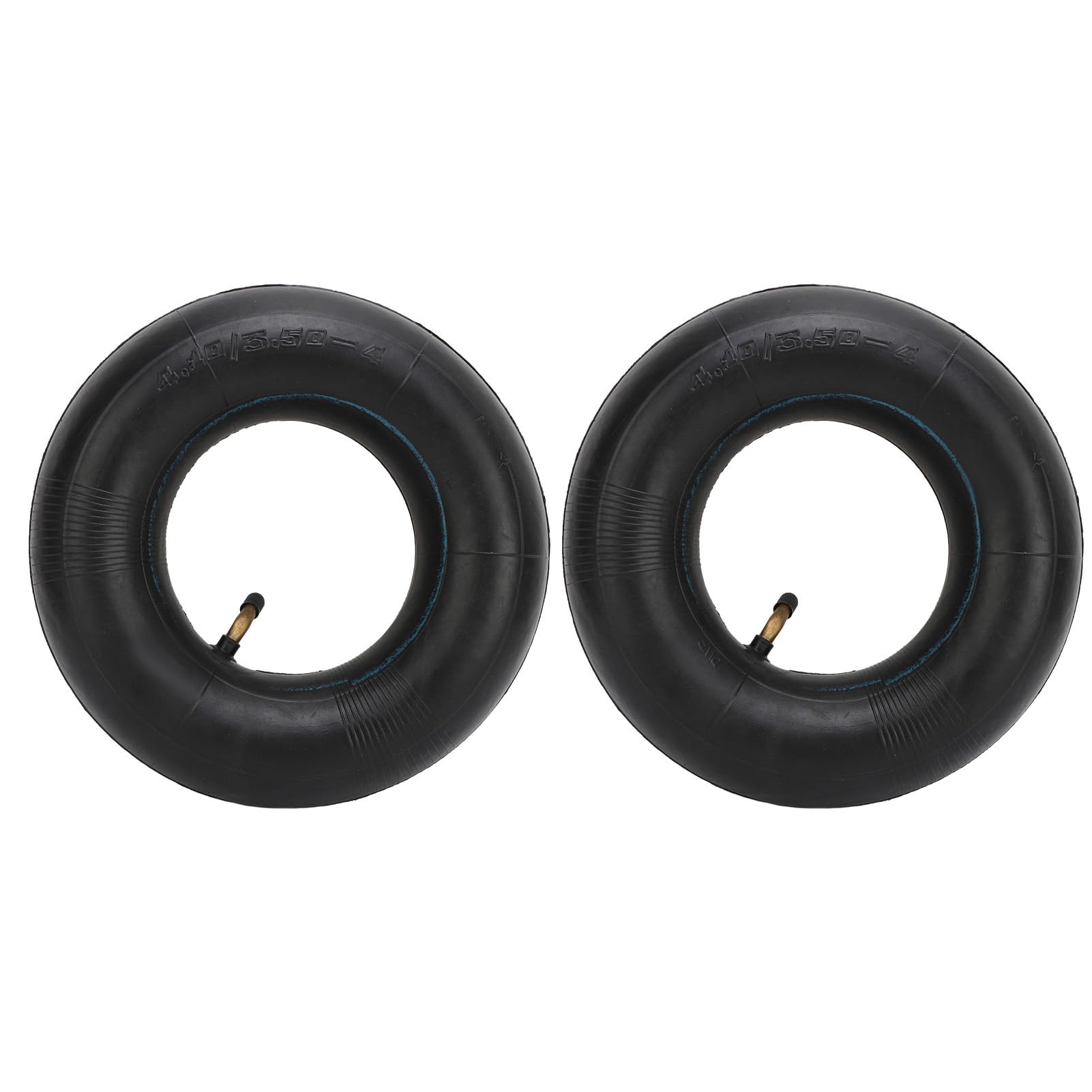 Naroote 4.10/3.50-4 Camere D'Aria in Gomma per Carrelli per Carrelli da Giardino Trattori Spazzaneve, Resistente Agli Urti, 2 Pezzi Tubi di Ricambio per Tosaerba, Carrello Manuale, Stelo della Valvola