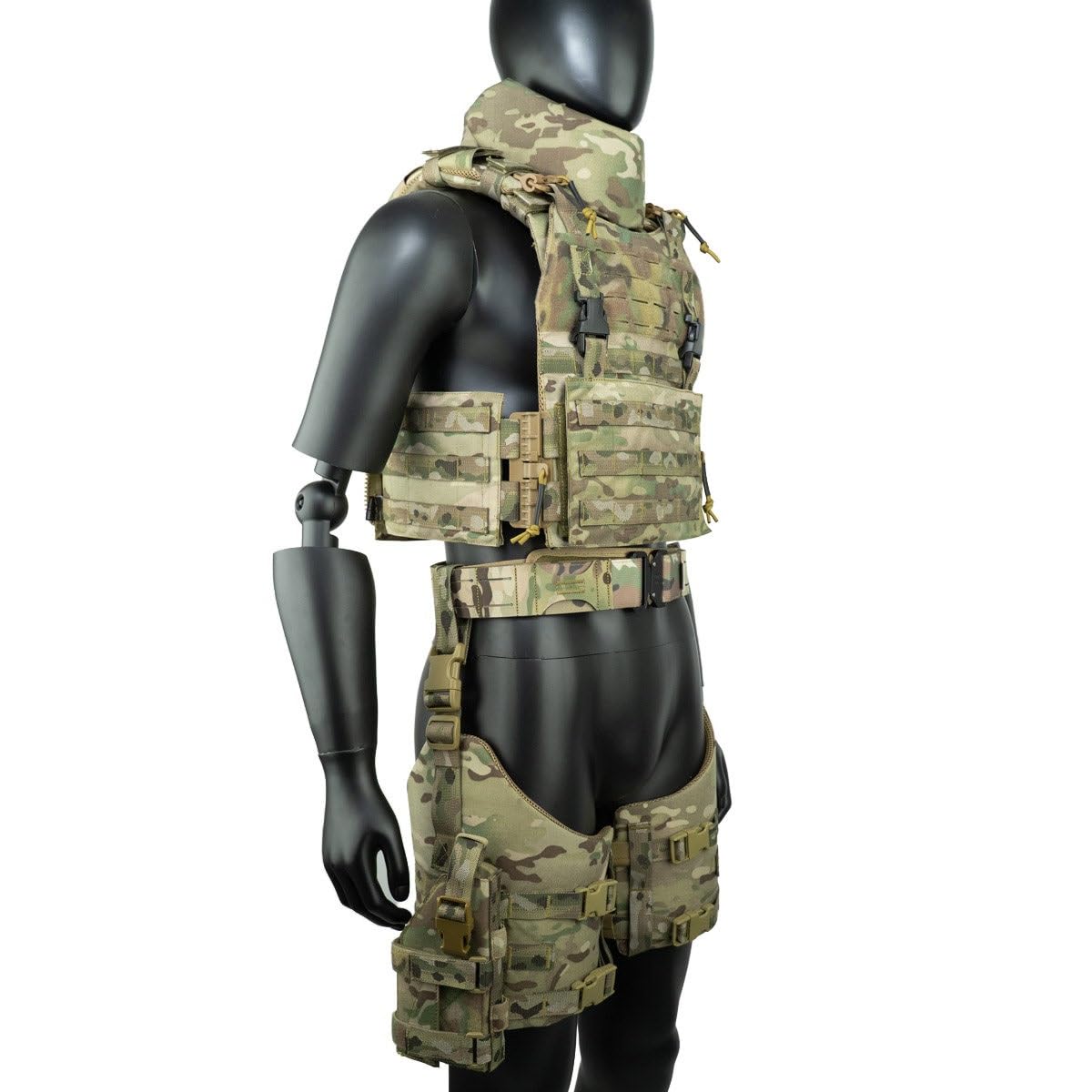 Accesorio Táctico de Protección para El Cuello: Sistema MOLLE con Cierre de Hook and Loop para Deportes Al Aire Libre y Airsoft