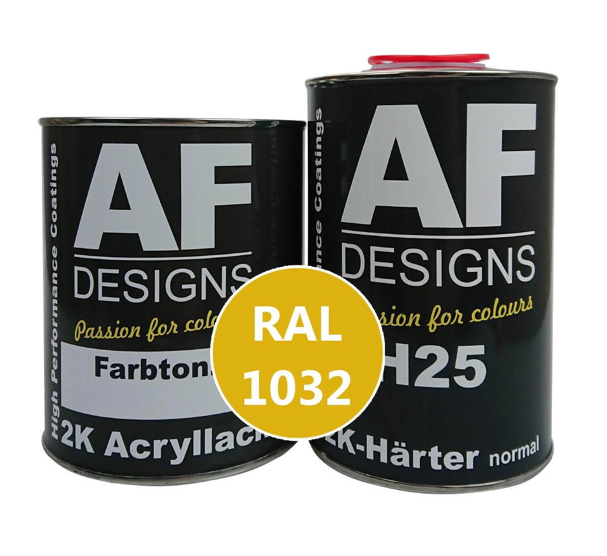 Alex Flittner Designs 2K lakier 3 kg zestaw RAL 1032 ŻÓŁ GINSTERGELB błyszczący drewno maszyny lakier przemysłowy do samochodów ciężarowych NFZ