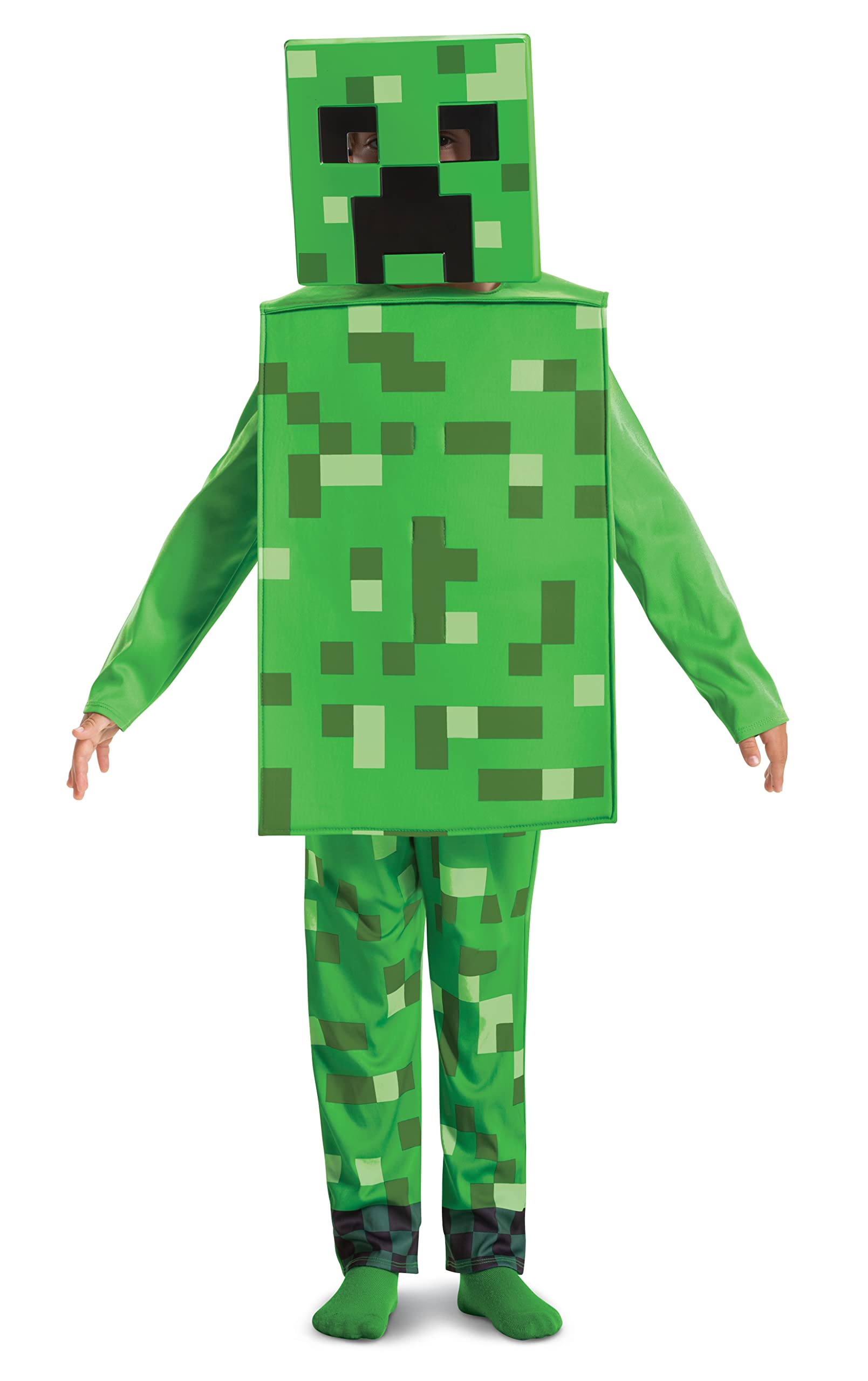 DISGUISE Costume ufficiale Minecraft Creeper per bambini, costume con maschera, costume per Halloween, compleanno, giornata mondiale del libro, per ragazzi e bambini