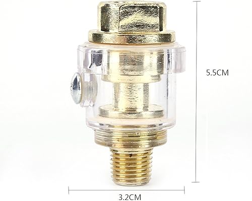Miniatura 6 de Engrasador neumático en línea para herramientas neumáticas, engrasador para clavadora de aire, herramienta en línea, engrasador automático 1/4