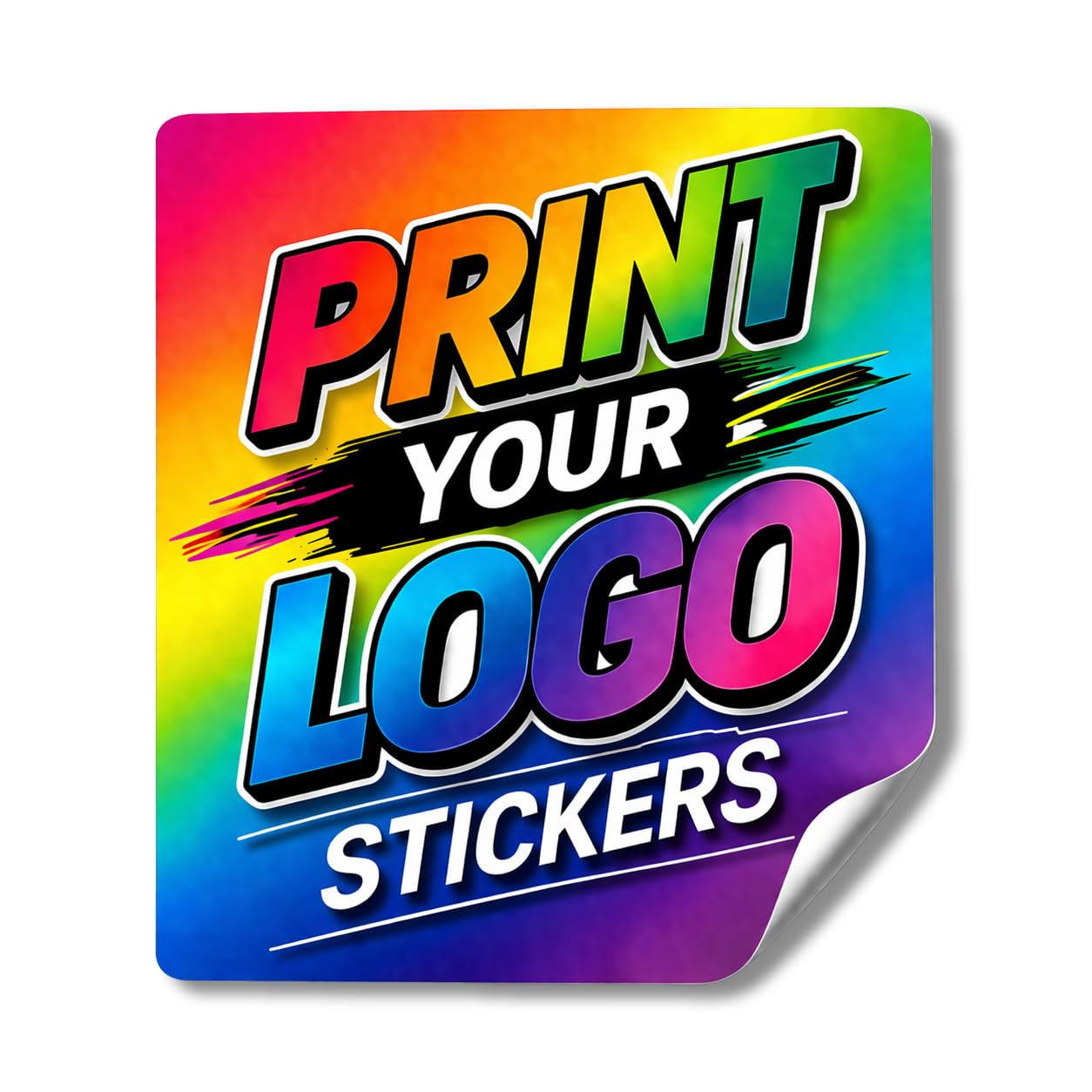 Papa Prints Square Stickers Custom Logo Stickers Personalised 45 Mm Custom Vinyl Sticker Business Stickers Personalised Logo Stickers Any Photo, Logo Colour Or Text