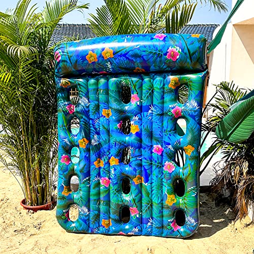 Finduwill 2Pack Oversized Pool Floats Adults - 72" Extra Large Pool Floaties Raft For 1-2 Person And 72" X 37" Extra Large Fabric-Covered Pool Float Raft For Adults Ultra-Comfort Cooling Rafts #TOP7