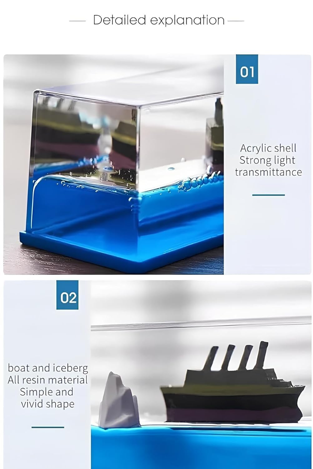 H&D PIPALIYA Miniature Ship Model Kit, DIY Build Your Own Ship with Plastic Tray, for Children and Adults 1