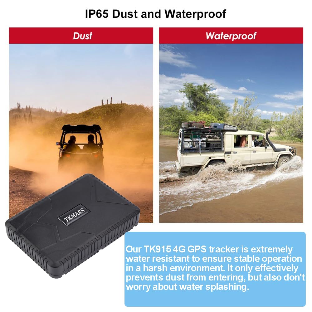 Localizzatore GPS senza abbonamento,Tracker GPS auto,Tracker GPS,Potente Tracker GPS Magnetico per Veicolo 7800Mah TK915-4G