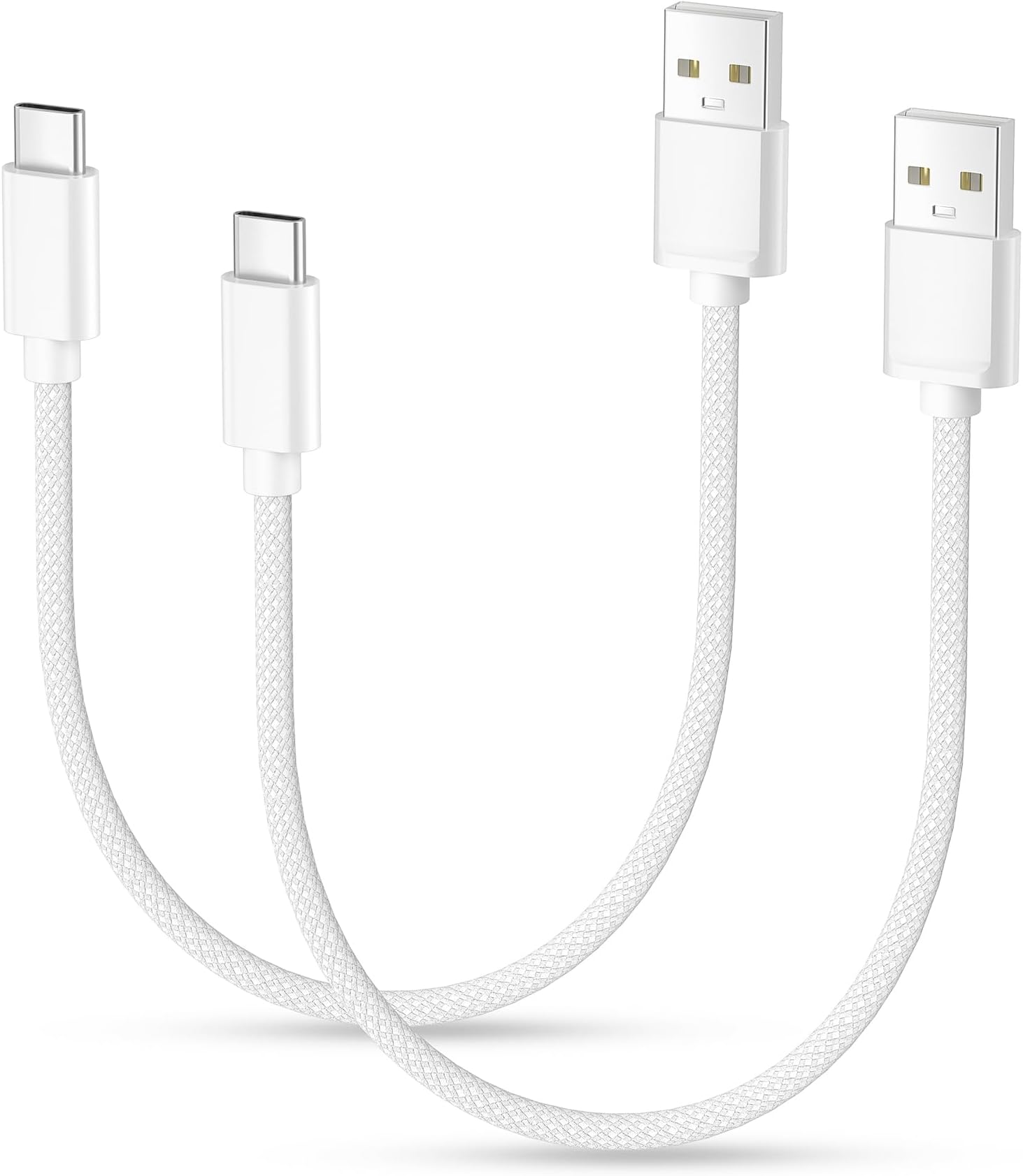 Basesailor for iPhone 17 16 Pro Max Charger Cord,USB to USB C Cable,Type C Charging Power Cord for Apple 17e 15 iPad 10 Air 4 5,Samsung Galaxy S26 S25 S24 S23,White,2Pack 1FT(0.3M)
