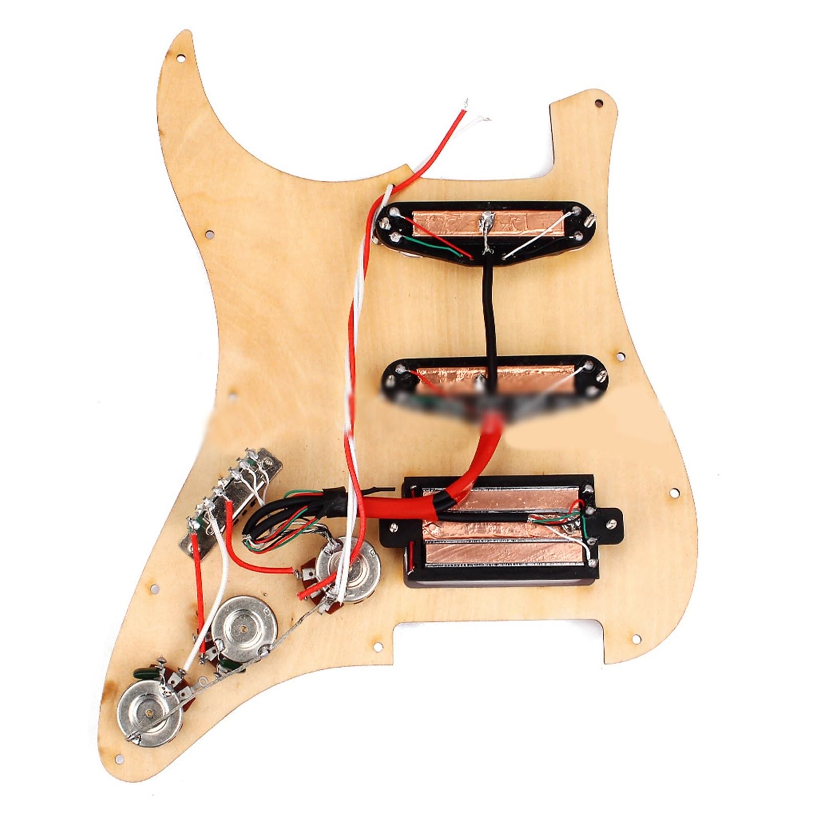 Gitara z okablowaną maskownicą Akcesoria Do Instrumentów Muzycznych Do Gitary Pojedynczej, Podwójnej, Czarnej, Podwójnej Szyny, Obciążonej Pickguardem, Drewnianym