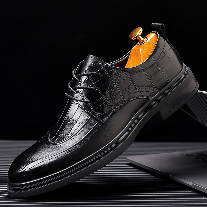Classic Formal Lace Up Leather Shoes Mens Comfort Non Slip Business Oxfords2