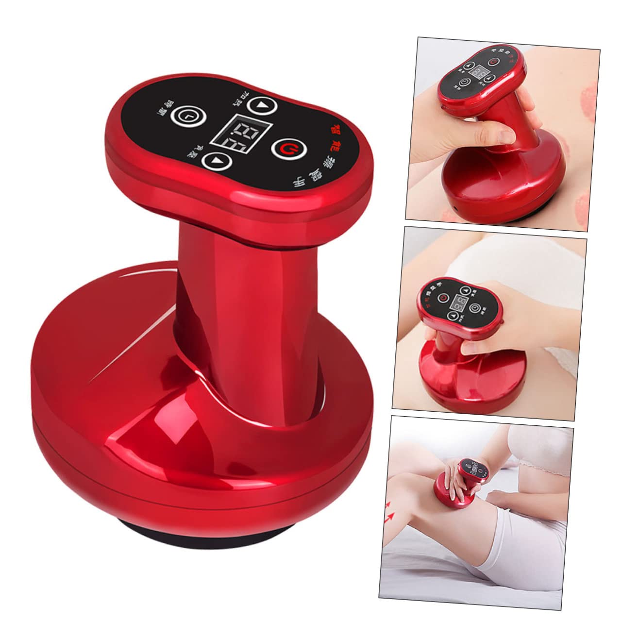 Healeved Strumento Elettronico di Grattaggio per Automassaggio Terapia Termica e Funzione Drenante, Materiale Abs, Set per Rilassamento e Linfodrenaggio