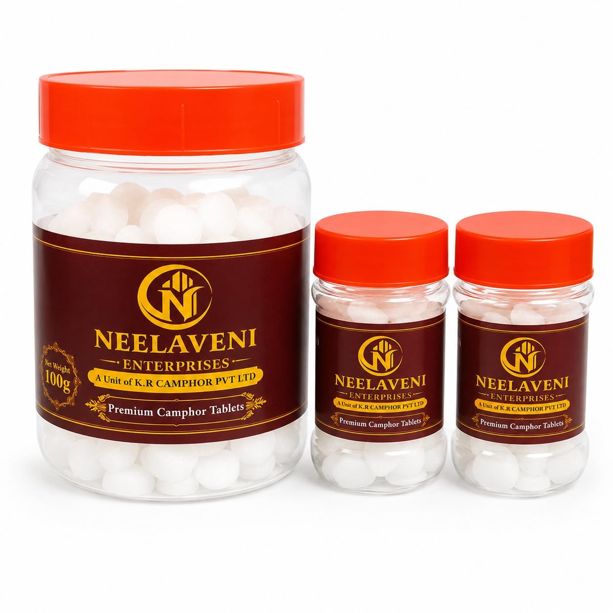 KR Camphor Tablets Value Combo Pack | Premium Kapoor 100g + 2 x 20g | Pure Camphor Tablets for Home Mandir, Daily Worship, Temple, Festivals & Religious Ceremonies - 140G-image-5