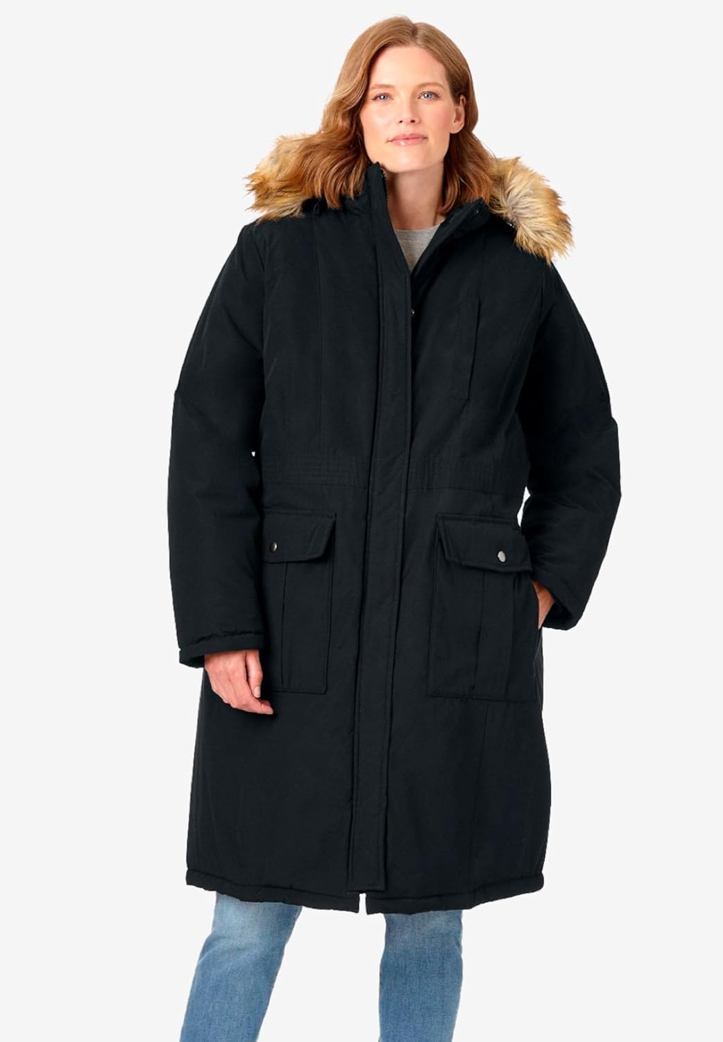 Woman Within Plus Size The Arctic Parka In Extra Long Length