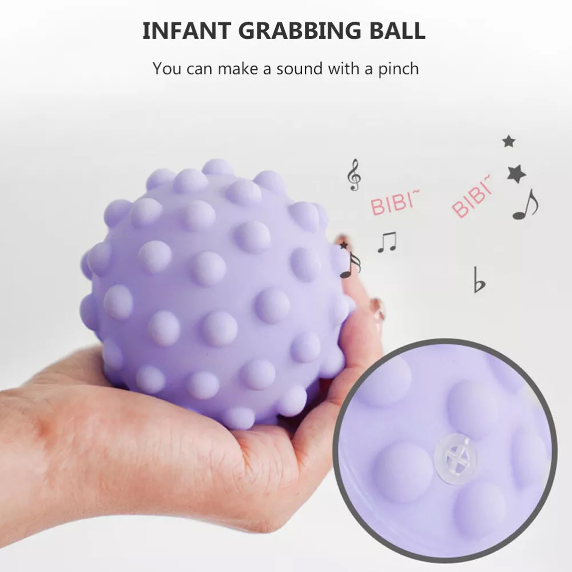 Kidology Montessori Sensory Silicone Ball Set for Toddlers Multicolor & Bright Handing Catching Balls, Toys for Babies 10+ Months, Soft Stress Relief Toys for Boys Girls Set of 6 (Pastel) - Image 4 thumbnail