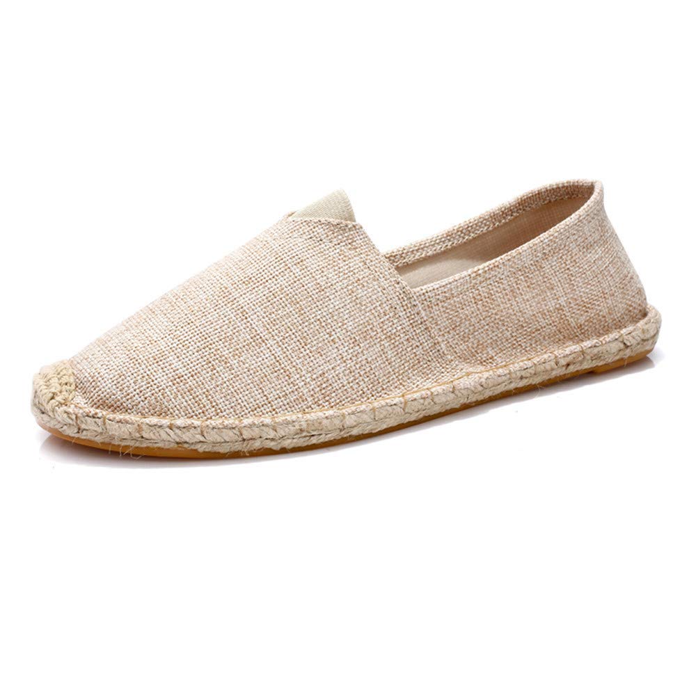 Słomiane buty plażowe, lniane, męskie, płócienne, espadryle, damskie, wsuwane, płaskie