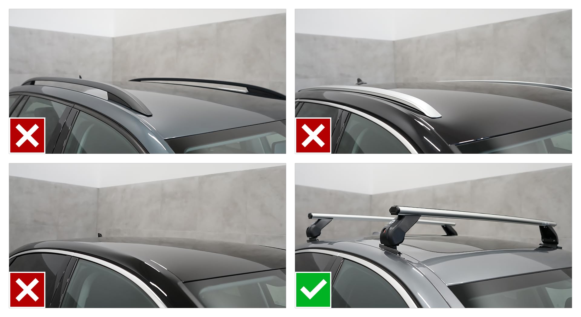 Modula Bagażnik bazowy belki dachowe PUNKTY kompatybilne z Mazda 5 II CW VAN 2010-2015 max 75 kg 110 cm Aluminium