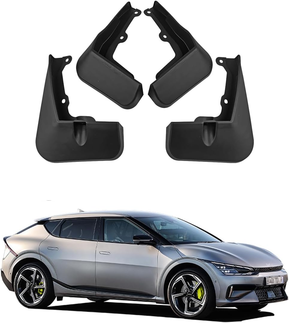 Car Mud Flaps Mudguard for KIA EV6/EV6 GT 2021-2024 Front and Rear Mudflaps Splash Guards Heavy Duty Flares 4-PC Auto Accessories,Send 1 Car Wash Towel,Ev6 gt