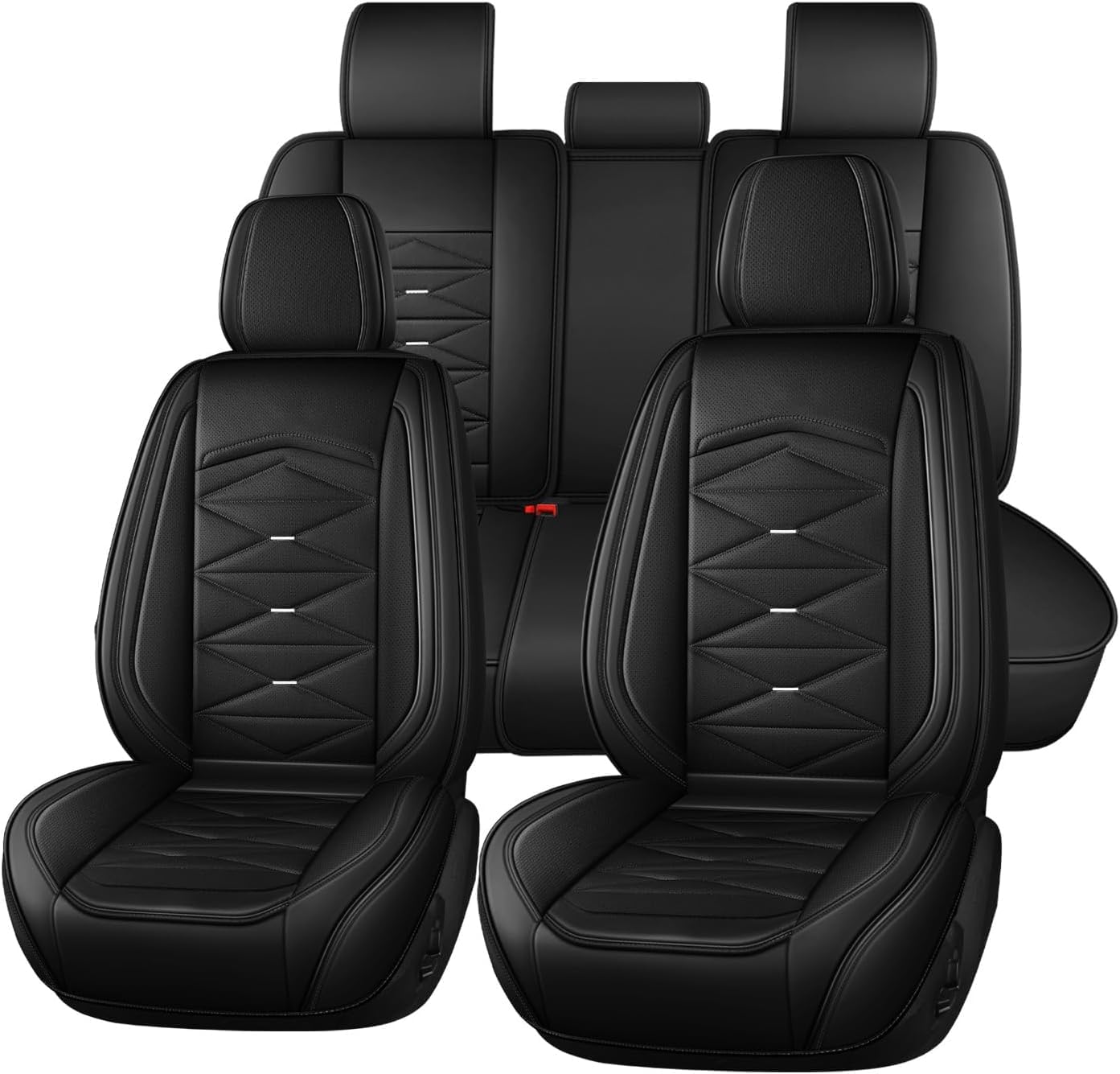 Autositzbezüge Universal passend für Mercedes C-Klasse C180 W205 C300d W205 C300e W205 C300 C205 C250d C205 5 Sitze Vollständiger Satz Premium Nappaleder Schutz Kissenbezüge