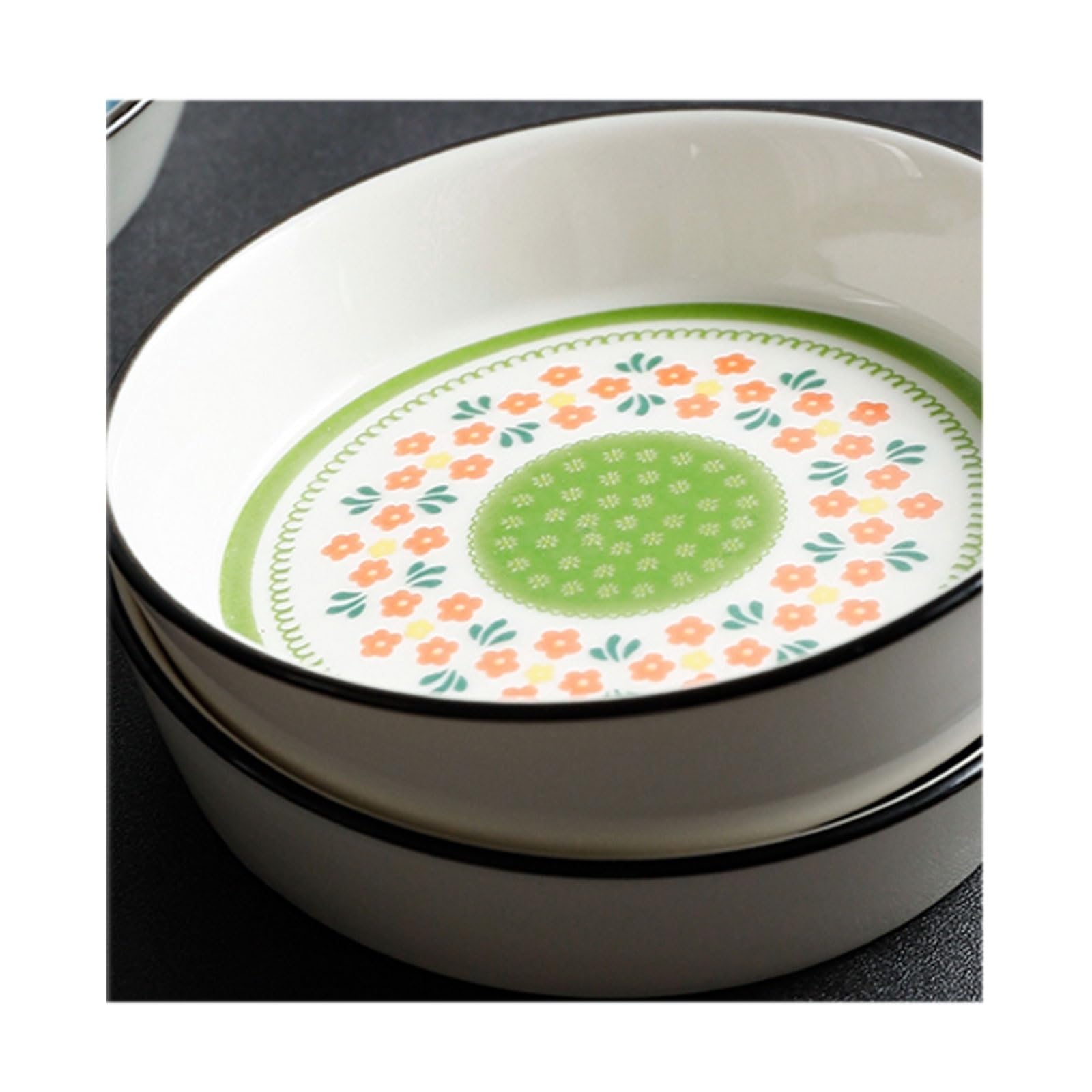GUERNSEY Snack-Schalen Keramik-Gewürzteller, Porzellan-Butterteller, Süßigkeiten-Teller, Mini-Gewürzteller, Nussschale, rund Snack- und Dipschalen (Color : E)