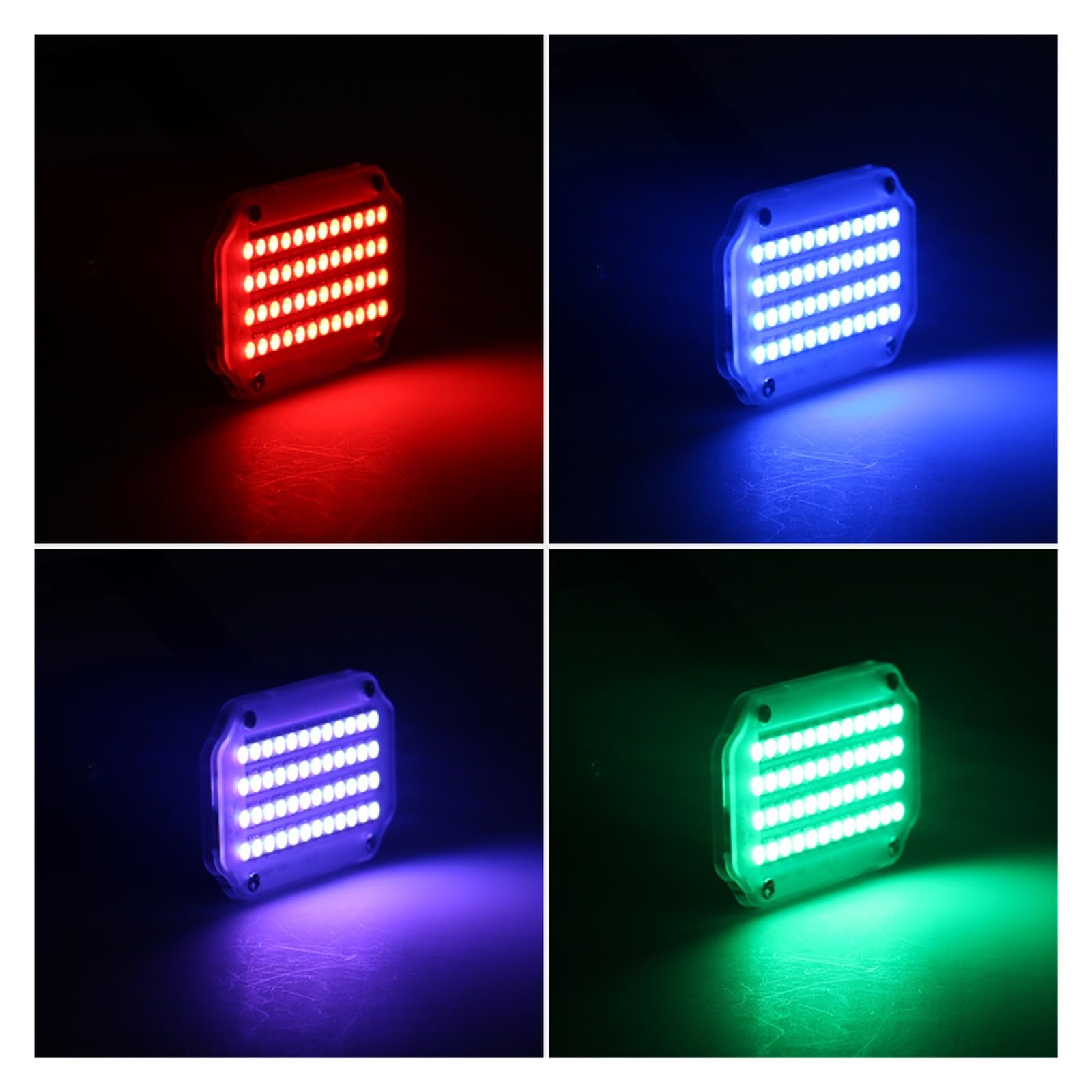 Oświetlenie Sceniczne, 48 LED RGB UV białe światła stroboskopowe Disco impreza z dj-em wakacje świąteczna muzyka klubowa aktywowana dźwiękiem lampa błyskowa efekt oświetlenia scenicznego(Wit)