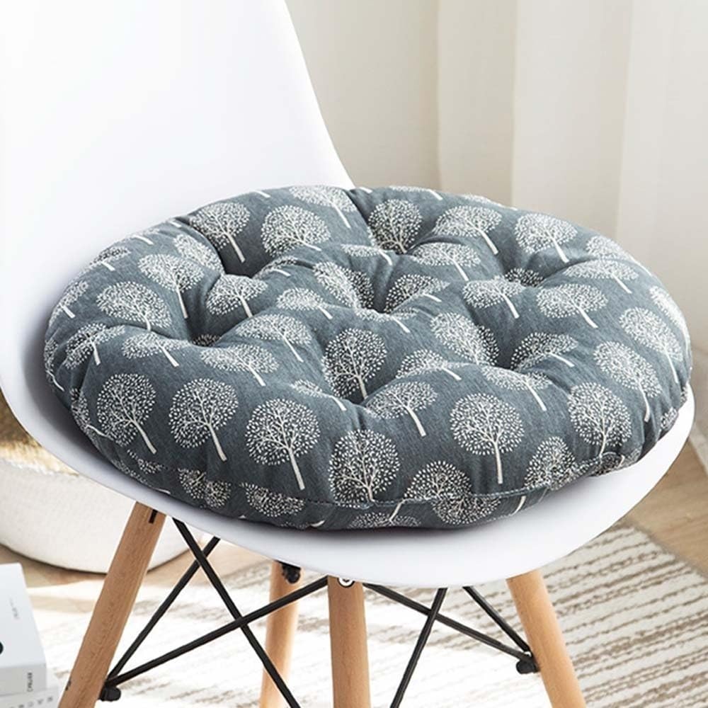 Hoowarm A Chair Cushions Round Indoor Outdoor Chair Cushions 40×40/45X45/50X50cm Chair Cushions Indoor Outdoor Seat Cushions For Dining Chairs Kitchen Garden Patio Office(,50X50cm/19X19in)