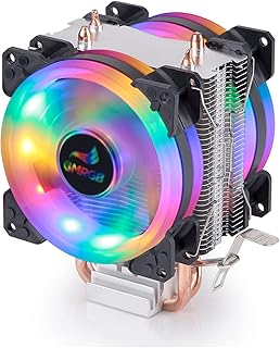 Cooler Fan iluminação RGB 90mm PC Quiet Intel LGA 775 1200 1150 1151 1155 AM AM2 AM3 AM4 CPU-12cm CPU Cooler 3 Pin Ventilador de resfriamento (2 fan 2 pinos)