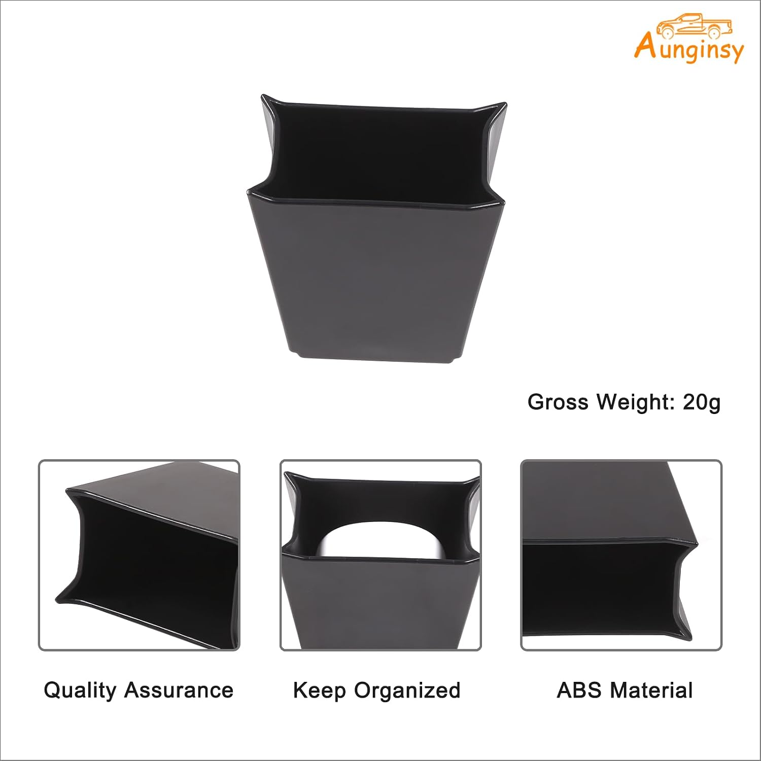 Aunginsy Center Console Cup Holder Divider Storage Box Compatible with Toyota Tundra 2022-2026 Side Gear Shift Cup Holder Storage Organizer Drink Stand Divider Insert ABS Accessories (Not Fit Sequoia)