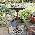 Kingfisher Bronze Effect Plastic Bird Bath