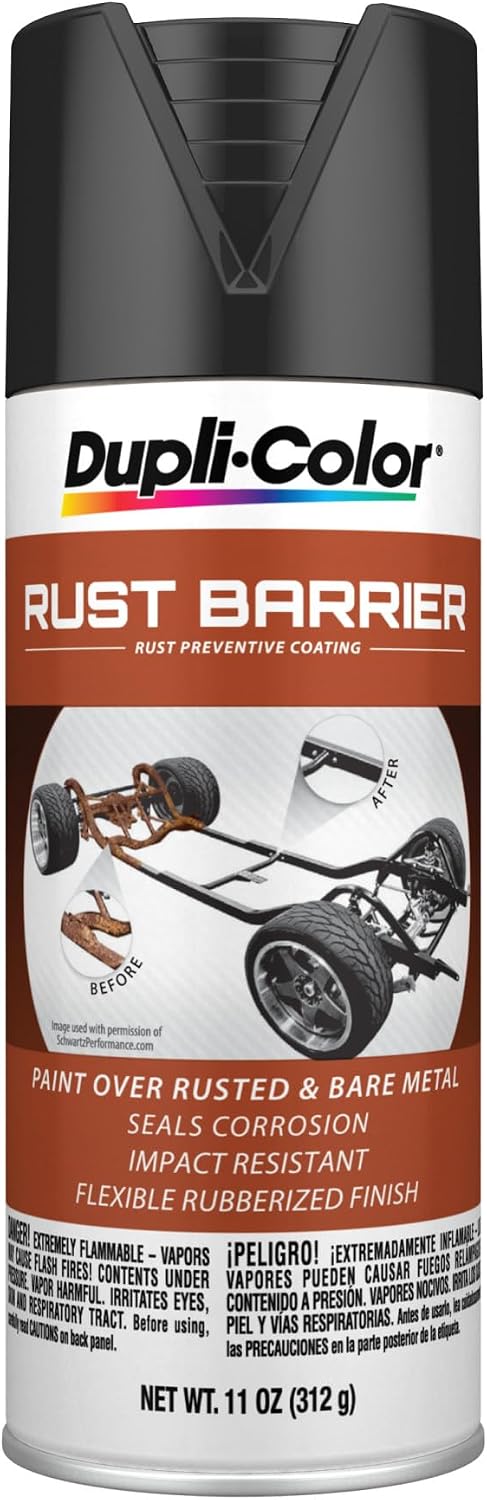 Dupli-Color Rust Barrier Rust Preventive Aerosol, Gloss, Black, 11 oz