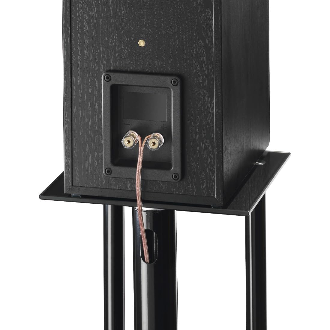 Hama Set di 2 supporti per altoparlanti, per scatole pesanti, con passacavi, ammortizzatori di vibrazione, supporto universale, altezza 64 cm, max. 30 kg, nero