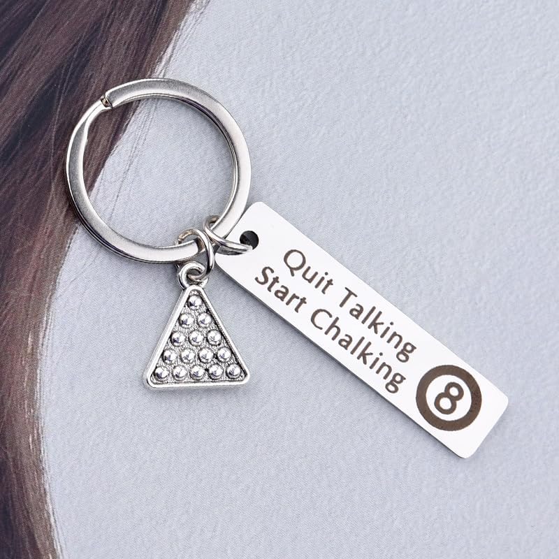 8 Ball Keychain Billiards Gifts for Men Women Daughter Son Christmas Gifts for Billiards Players Billiard Lovers Gifts Pool Ball Keychain Accessories for Bag Purse Charms Pool Player Gifts Key Ring image 4