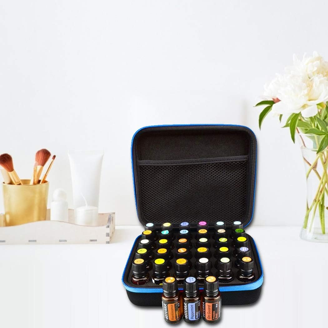 Essential Oils Cases,Coxeer Essential Oil Carrying Case Holds 30 Bottles Hard Shell Essential Oil Bag Bottle Carrying Case for Travel