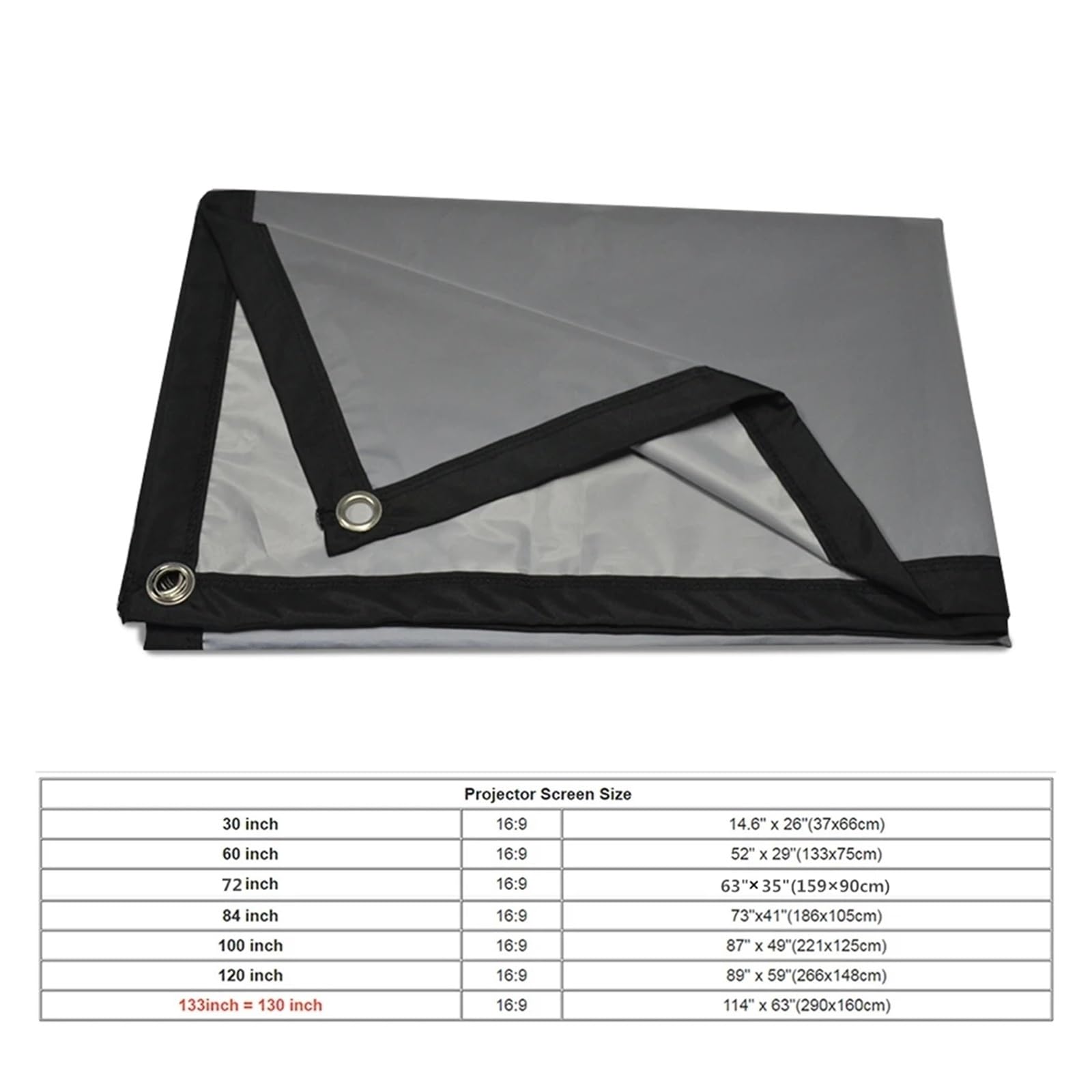 Schermo Per Proiettore 72 Pollici - 16:9, Pieghevole, Bianco, Per Home Theater O Esterno - Foto 9