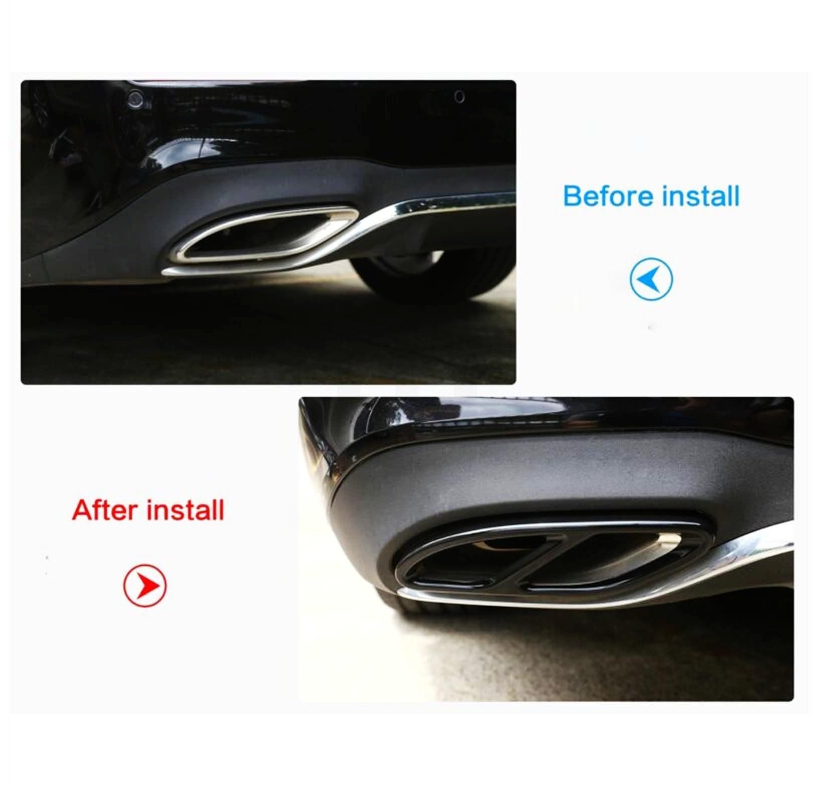 Car Silenciador Cubierta de silenciador trasero Para Benz Para CLA Class C117 2016-2019