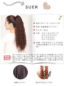 Amazon.co.jp: ポニーテール レディース つけ毛 ポイント