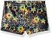 Jacques Moret Girls' Rainbow Stars Gymnastics Printed Micro Shorts Withcolor Insert