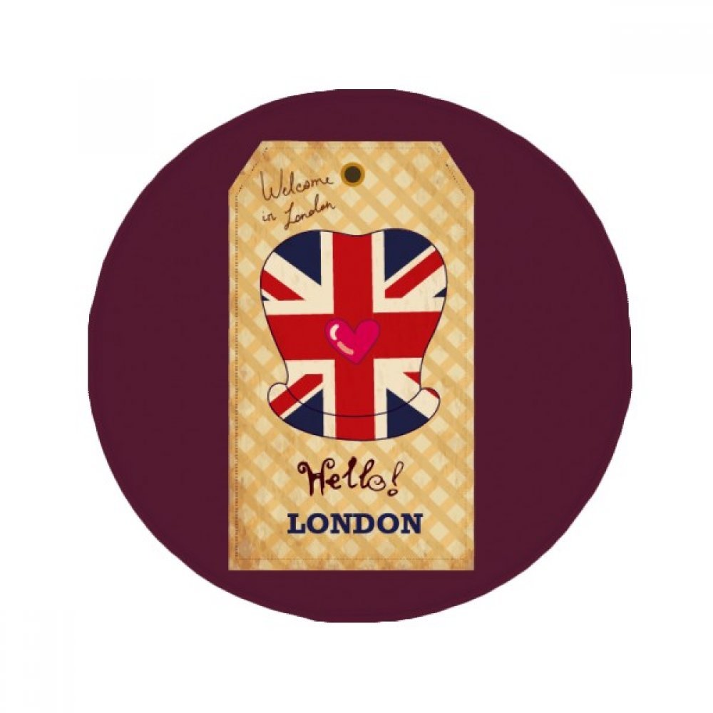 Tapis de sol rond UK London 50cm antidérapant pour cuisine et salon