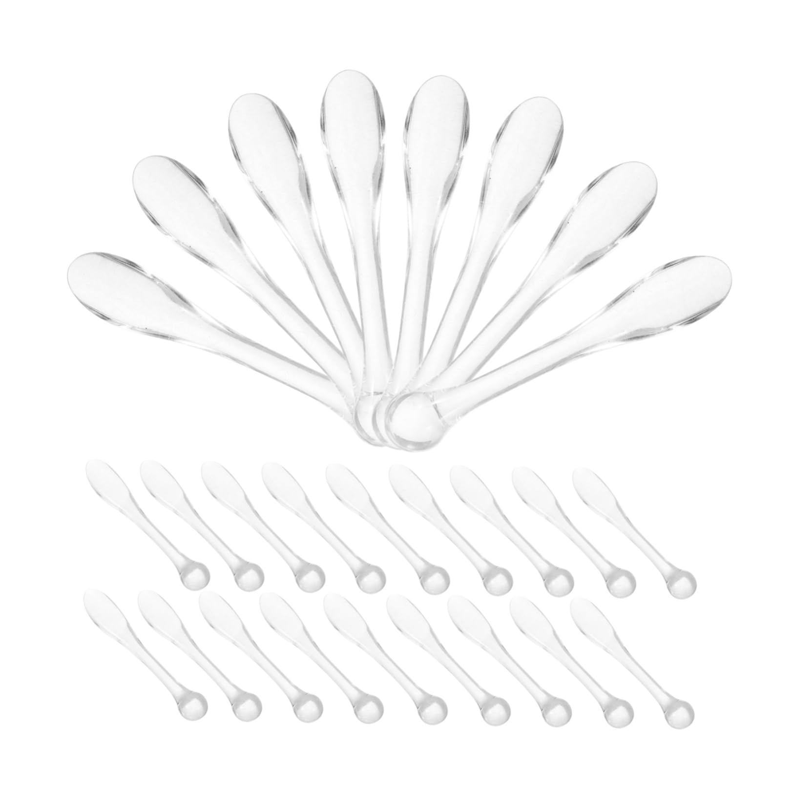 Didiseaon 100 Piezas Herramientas de maquillaje kit de maquillaje kit maquillaje aplicador cosmético espátula cosmética constituir palo de máscara pala pequeña crema s56 palo transparente