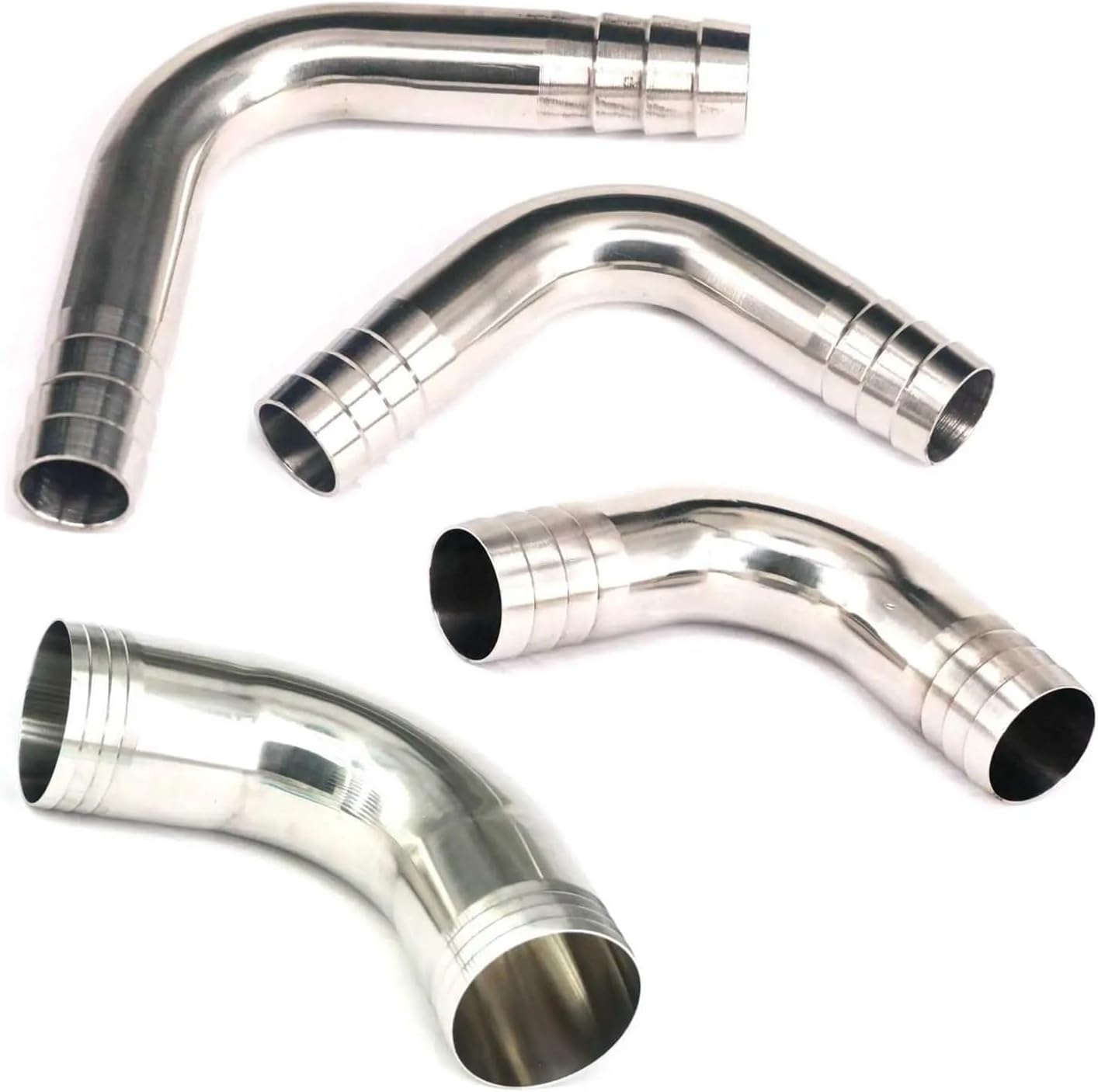 1PC Fit Tube I.D 63 mm Hose Barbed 304 Stainless Steel 90