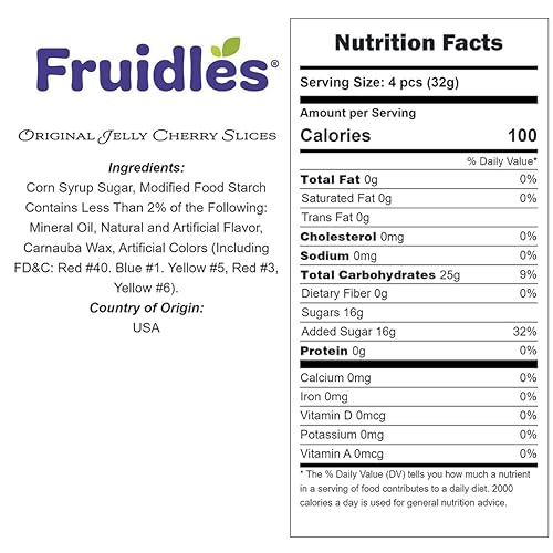 Miniatura 2 de Rebanadas de cereza de jalea originales, dulces dulces de goma, tradicionales a la antigua, veganas, sin gluten (media libra)