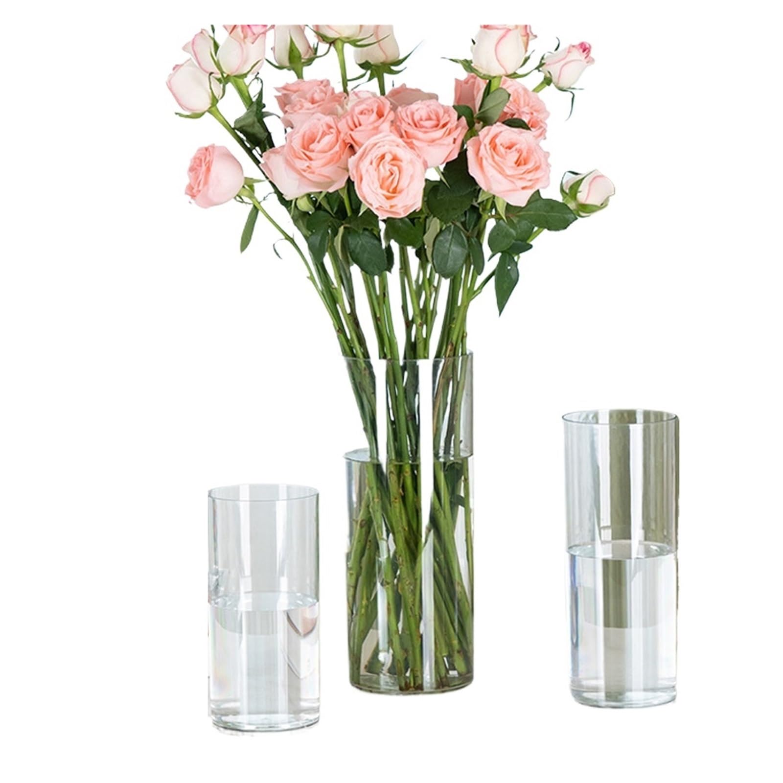 Luoaxinn One Color Acrylic Vase 1Pcs Acrylic Cylinder Flower Vase